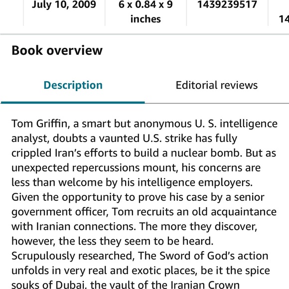 The Sword of God - Carey Allen Krause. Fiction Paperback Book. Like New - Picture 5 of 12